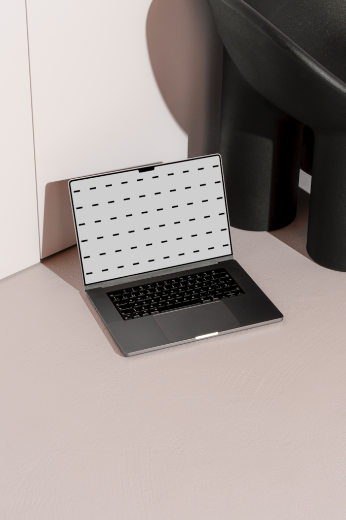 MT MacBook Pro 04 — 16-inch laptop mockup surface