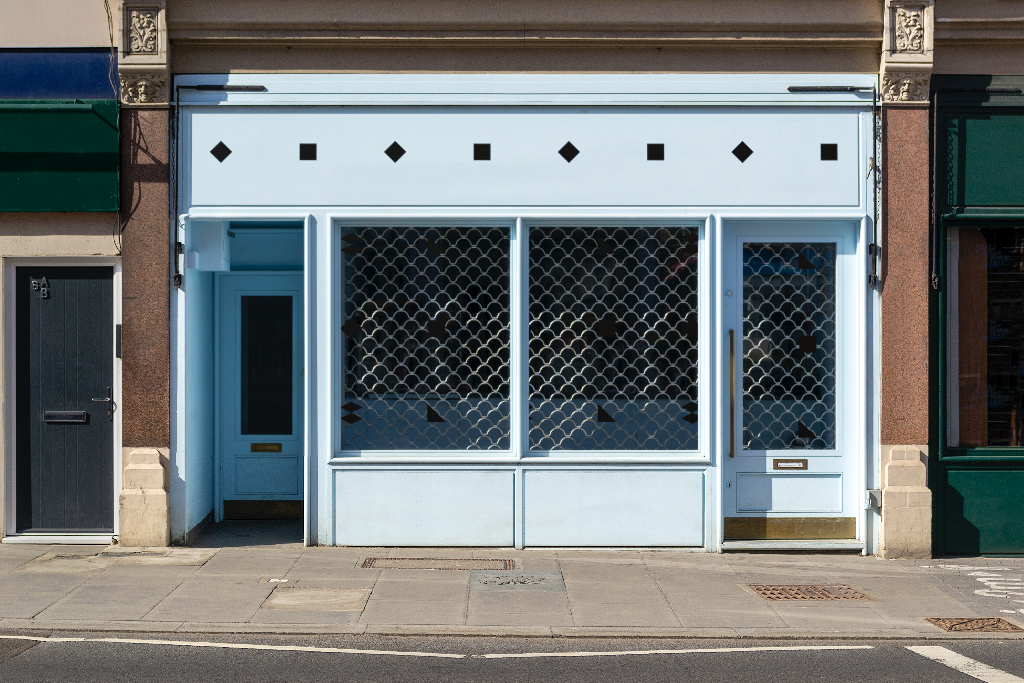 Storefront 2340 — Front, with glass mockup surface