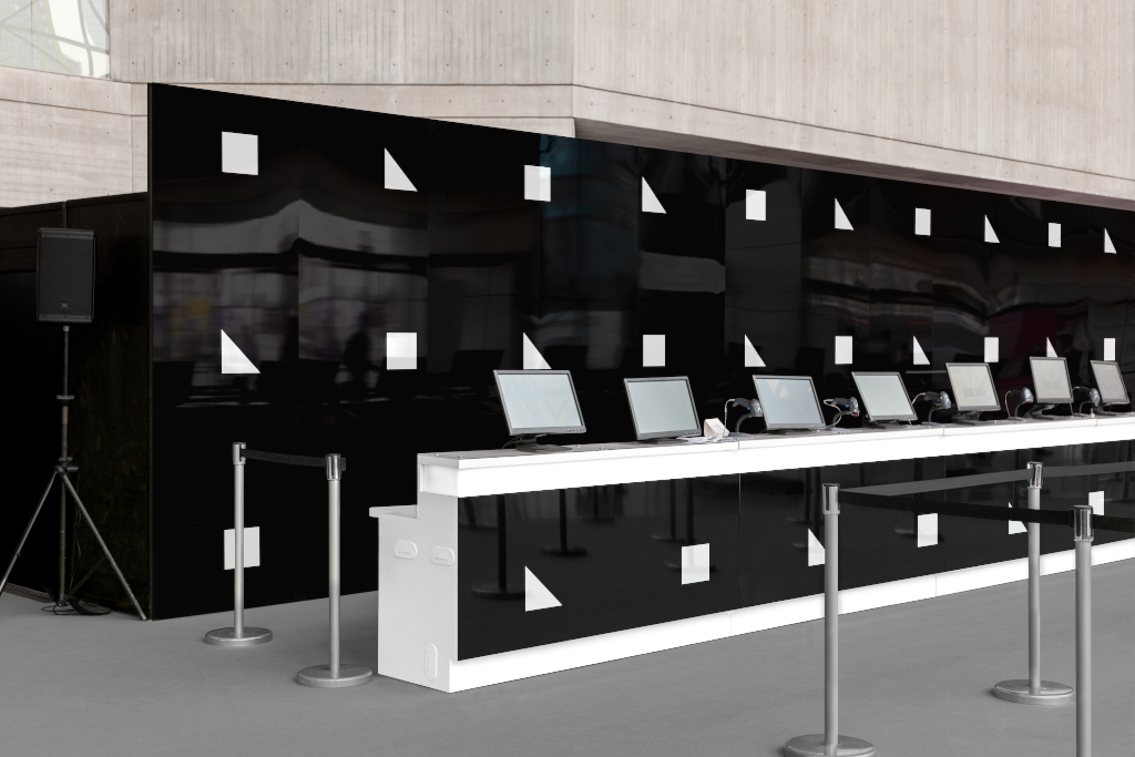 Wall 1422 — Reception desk mockup surface