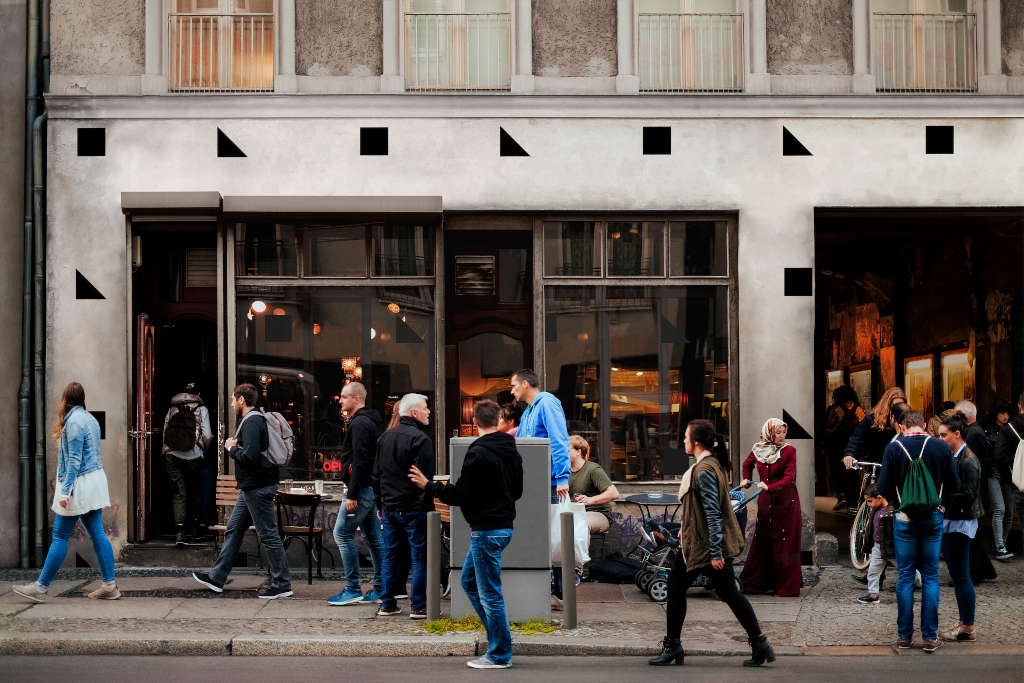 Storefront 1987 — Window glass, multiple mockup surface