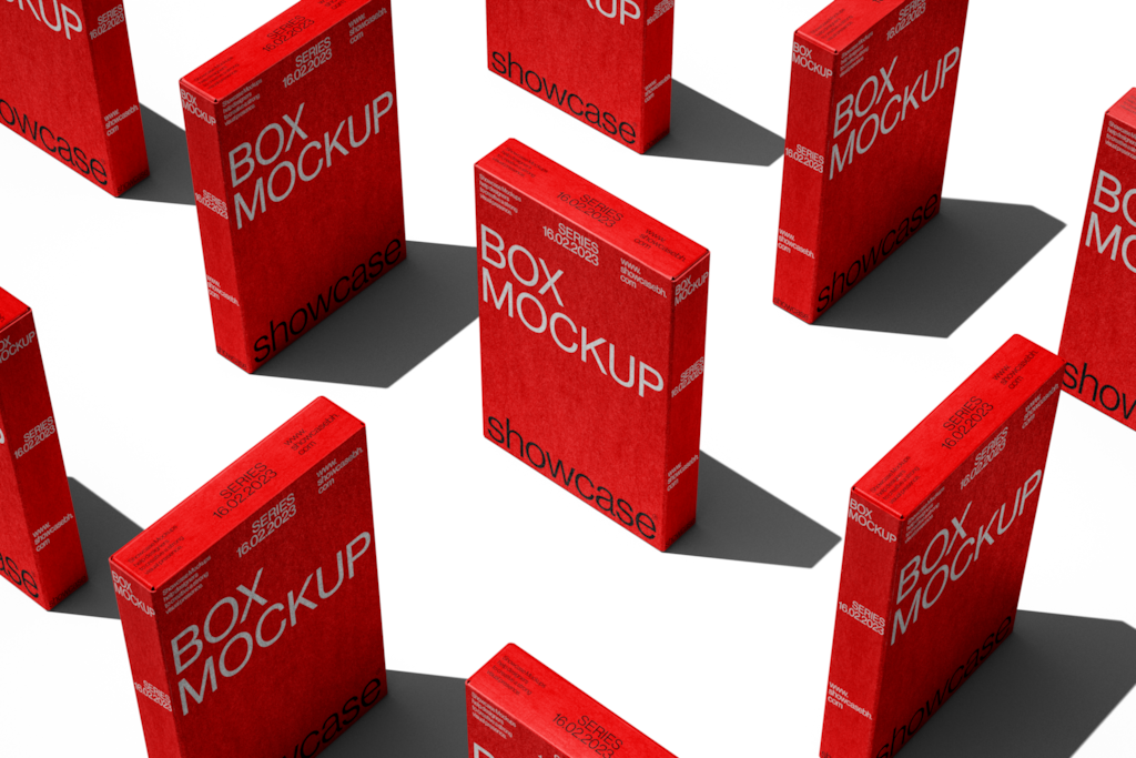 SB_01_Box Mockup — Multiple, standing mockup surface