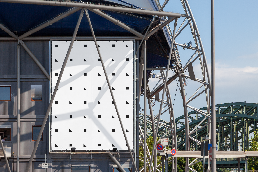 Banner 1854 — On building mockup surface