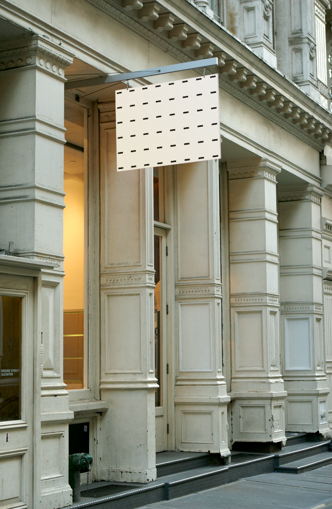 Sign 0050 — Above store mockup surface