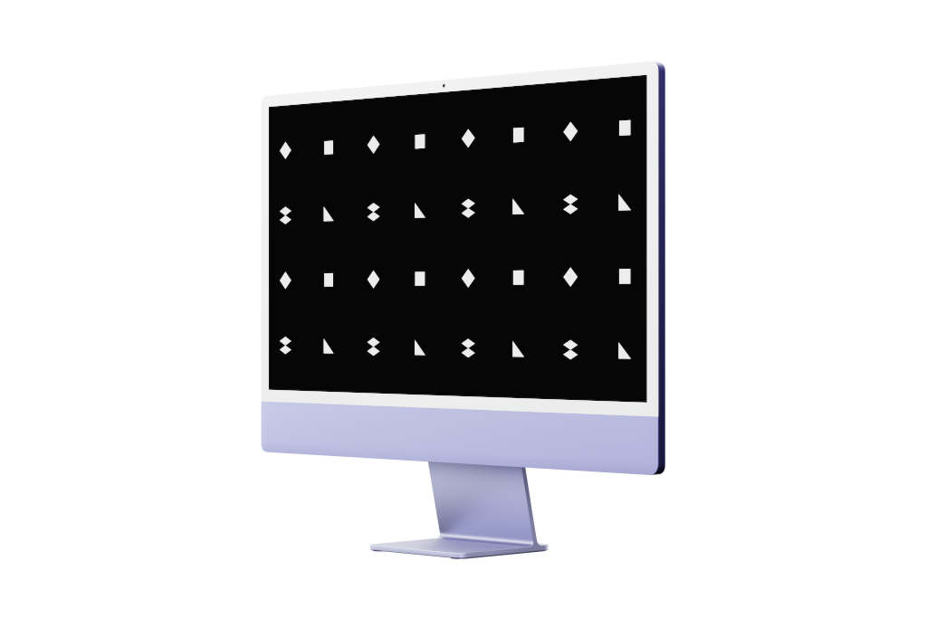 Display 2442 — 24-inch, purple mockup surface