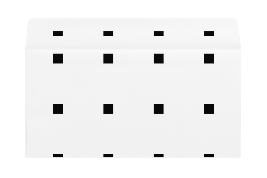 Envelope 1166 — Back, open mockup surface