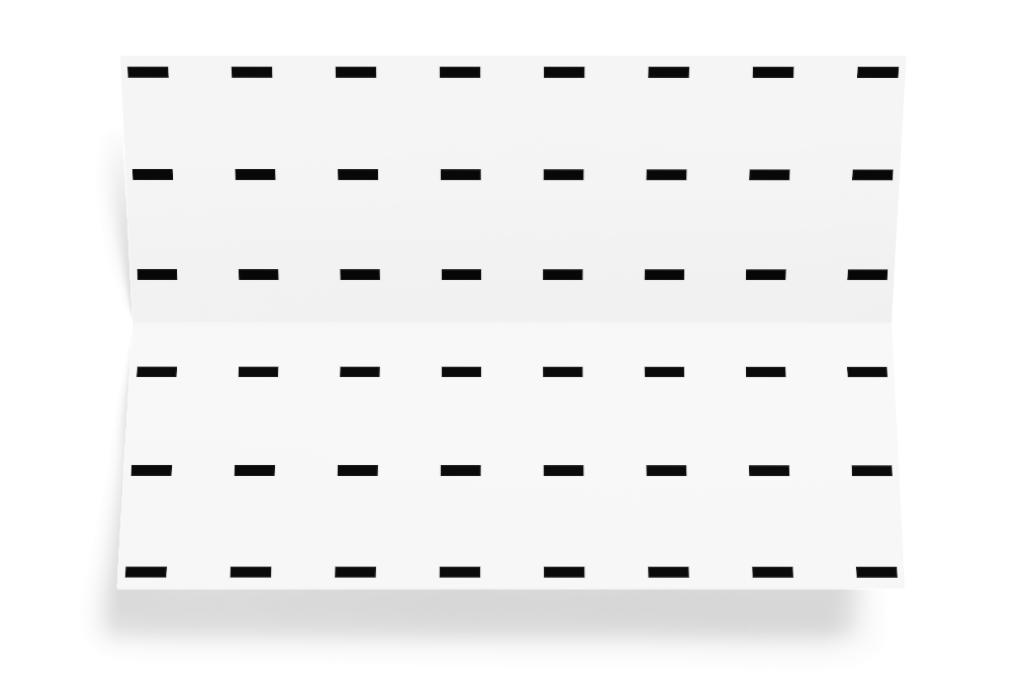 Brochure 1301 — Half fold, open mockup surface