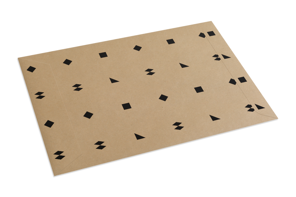 Envelope 1064 — Kraft, back with flap mockup surface