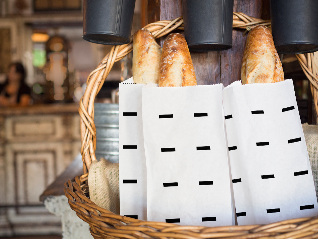 Bag 5113 — With bread mockup surface