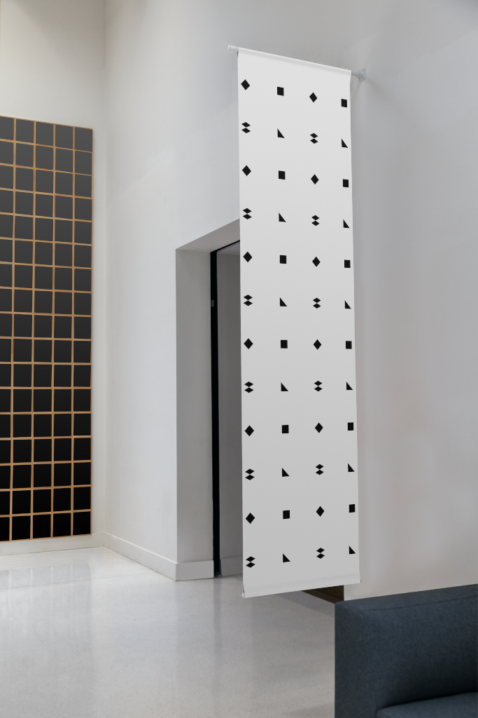 Banner 1749 — On wall, hanging mockup surface