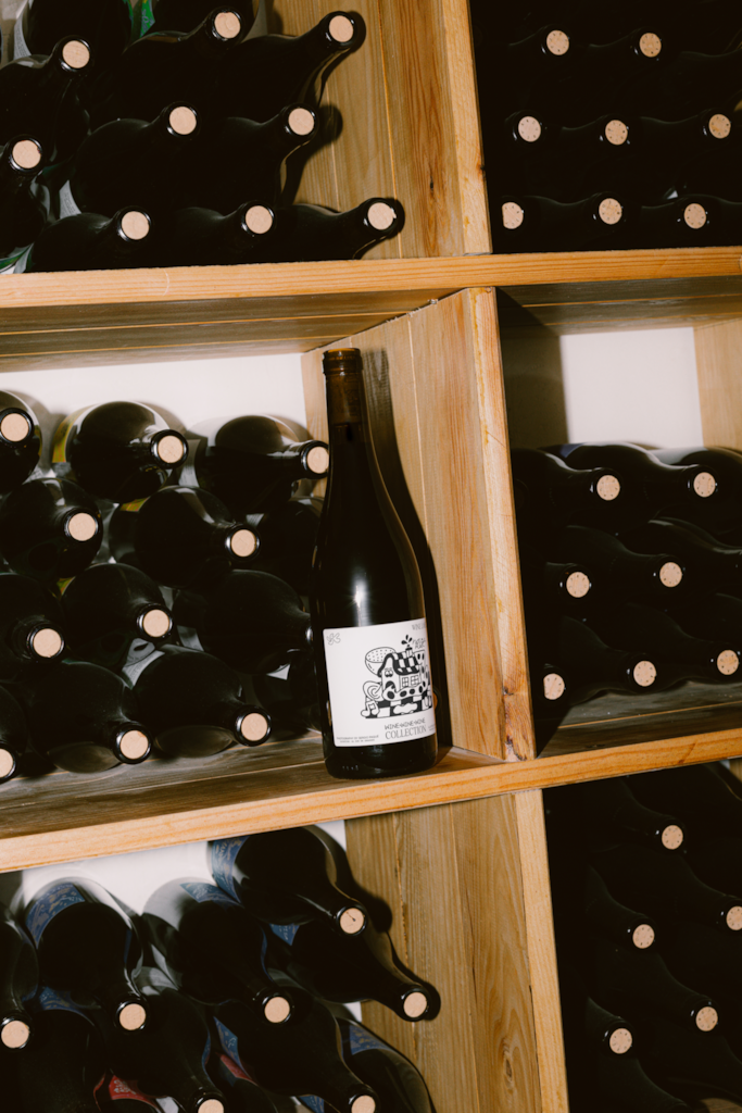 WWW Wine Bottle 09 — On shelf, with label mockup surface