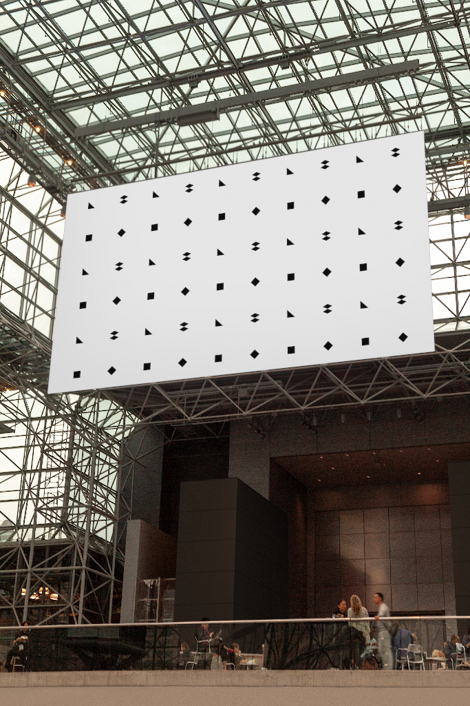 Display 1605 — Trade show, hanging mockup surface