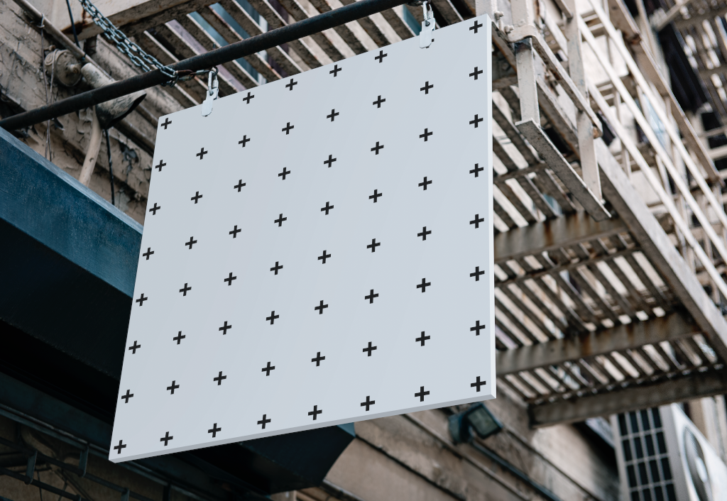 Sign 5167 — Square mockup surface