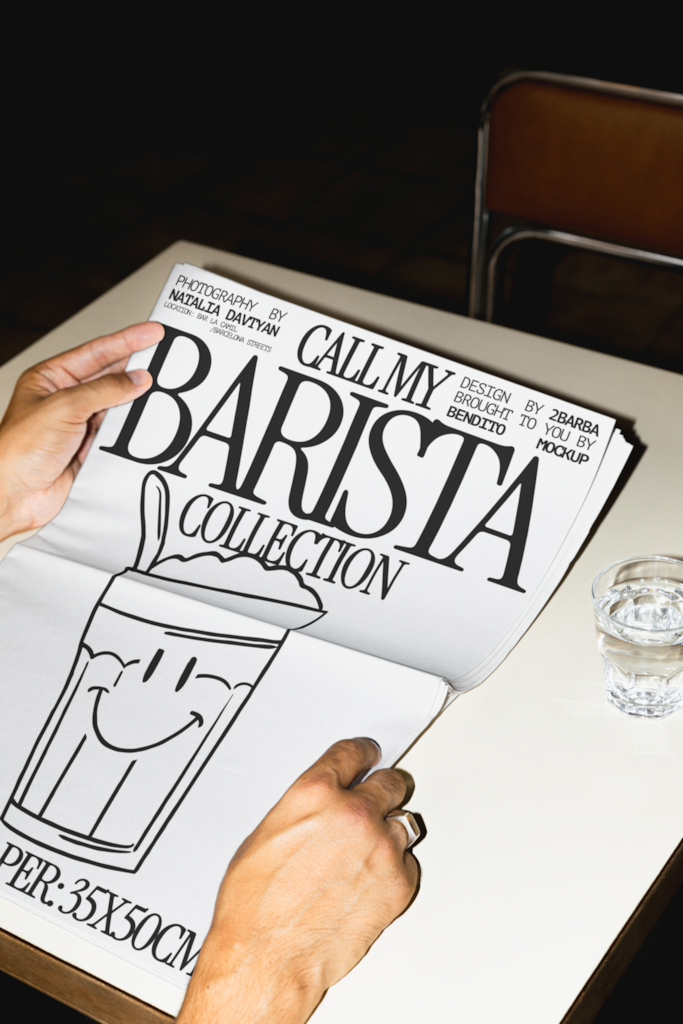 CNP Newspaper  — Front, held mockup surface