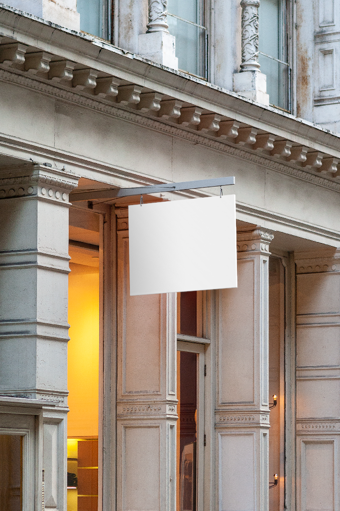 Sign 2573 — Hanging mockup surface