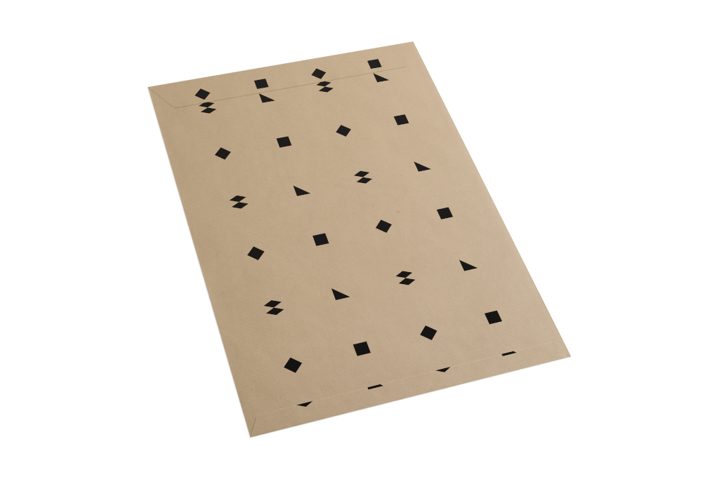 Envelope 1074 — Kraft, back with flap mockup surface