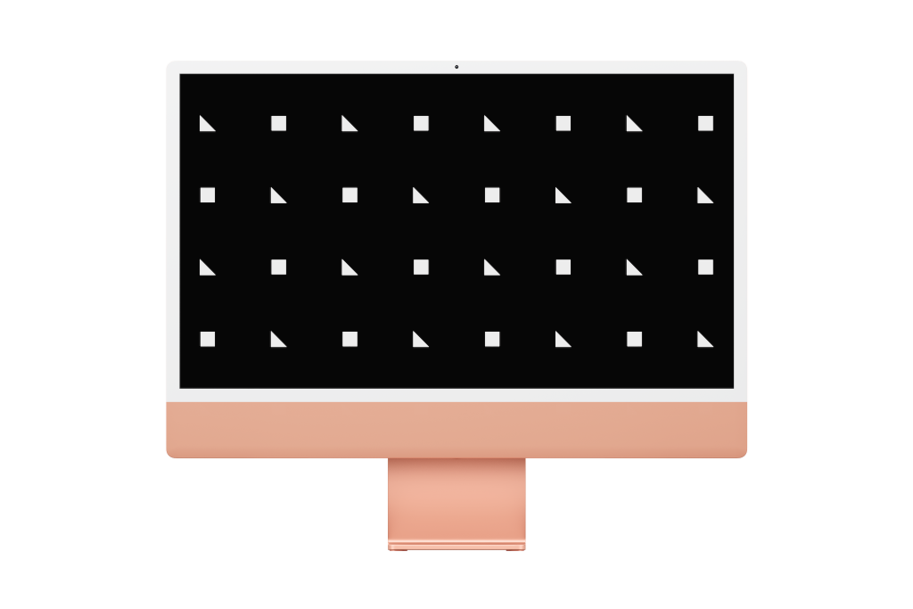 Display 2429 — 24-inch, orange mockup surface