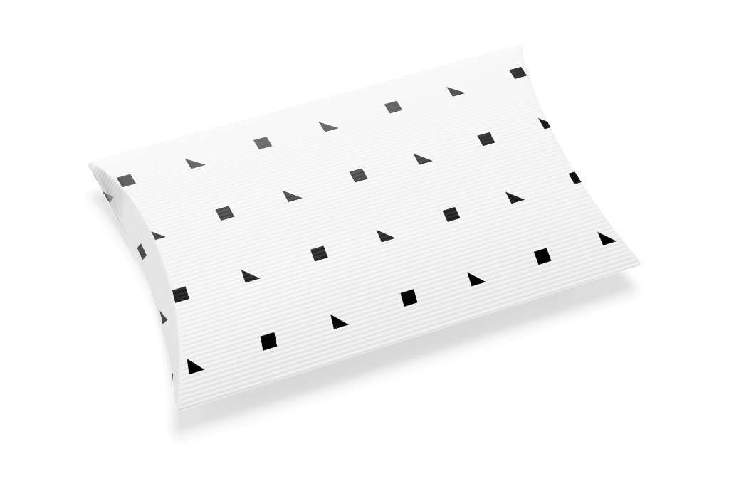 Box 1291 — Pillow, corrugated mockup surface