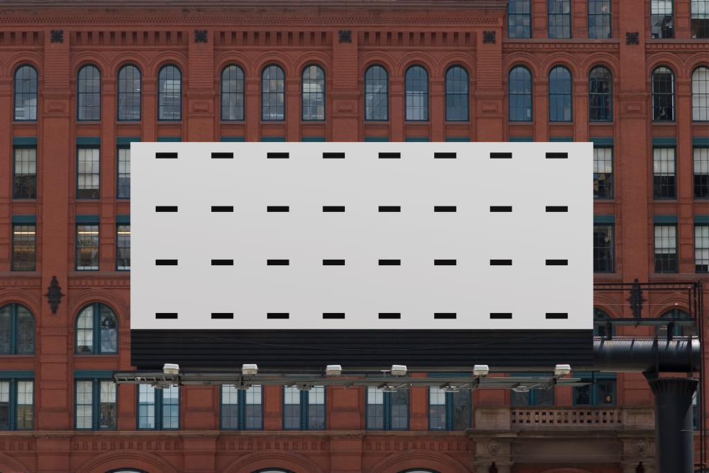Billboard 0110 — In front building mockup surface