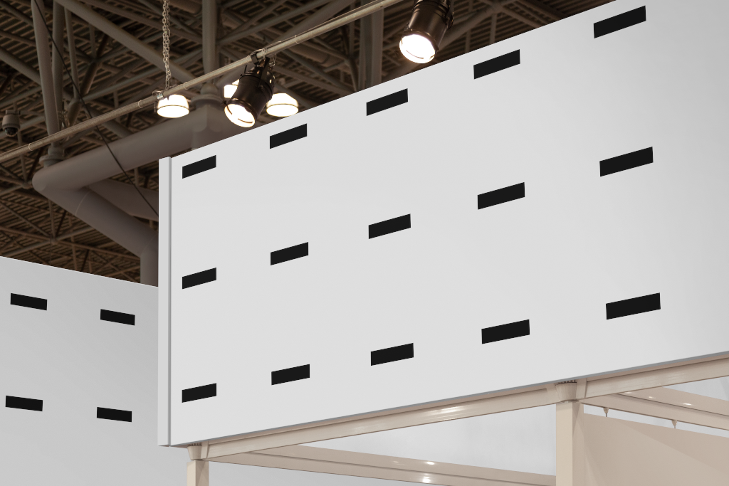 Sign 1623 — Trade show, panels mockup surface