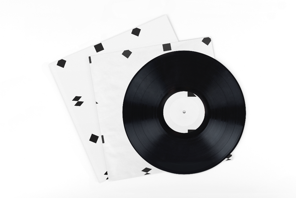 Record 2185 — No sleeve, on sleeve stack mockup surface