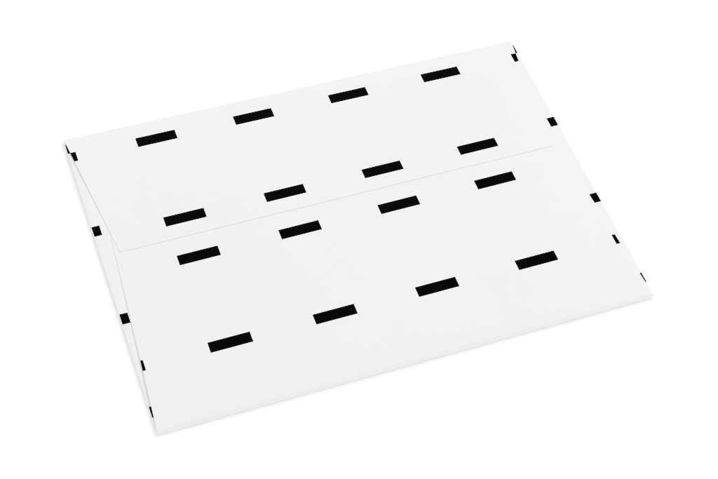 Envelope 1084 — Back, closed with flap mockup surface