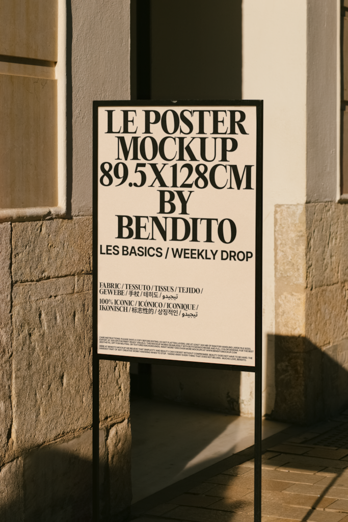 LB25 W17 Le Poster Mockup — Framed mockup surface