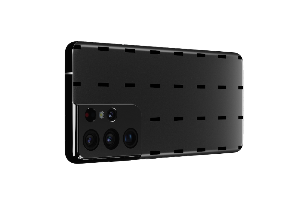 Object 2348 — Phone, black horizontal mockup surface