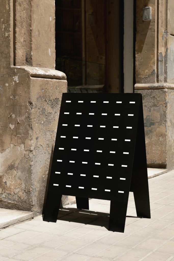 CMB Outdoor Board 01 — A-frame mockup surface
