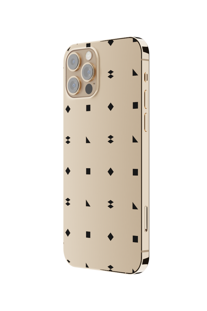 Object 2231 — Phone, gold vertical mockup surface