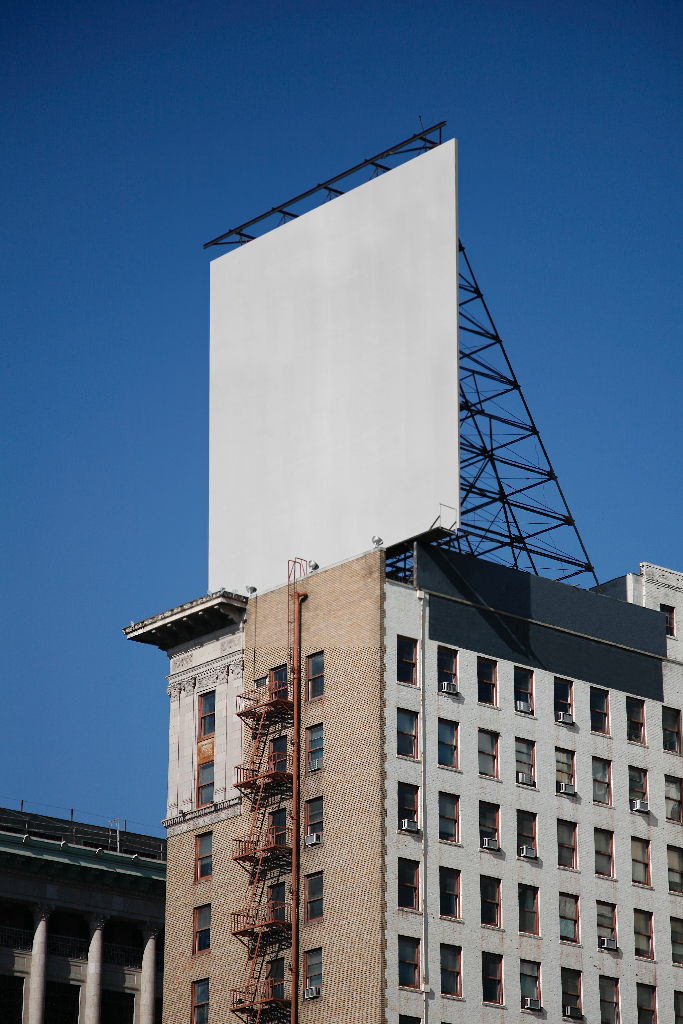 Billboard 2561 — Above building mockup surface