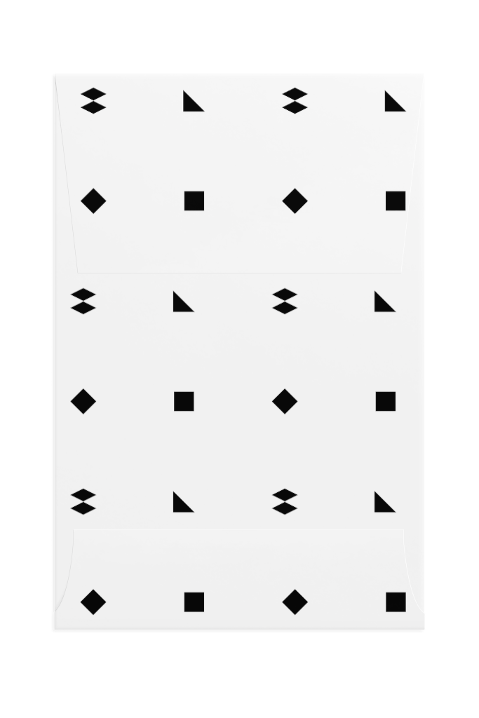 Envelope 1229 — Back, closed with flap mockup surface