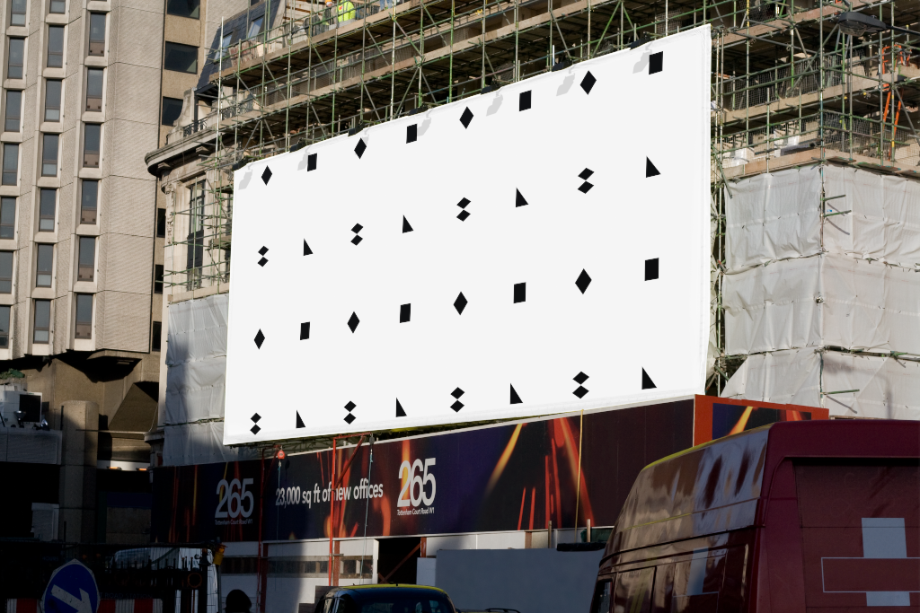 Billboard 0455 — Construction scaffolding mockup surface