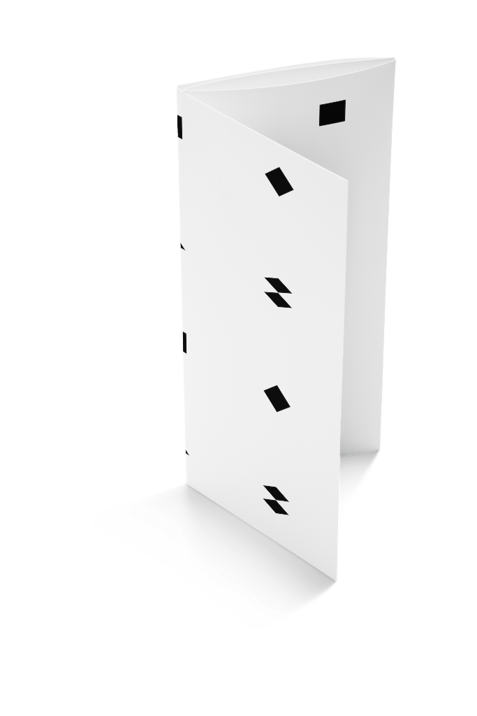 Brochure 0325 — Barrel fold, open mockup surface