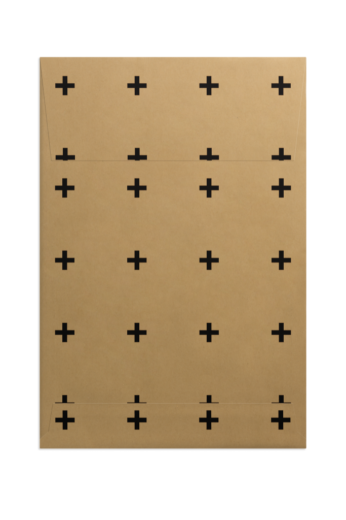 Envelope 1149 — Kraft, back, closed with flap mockup surface