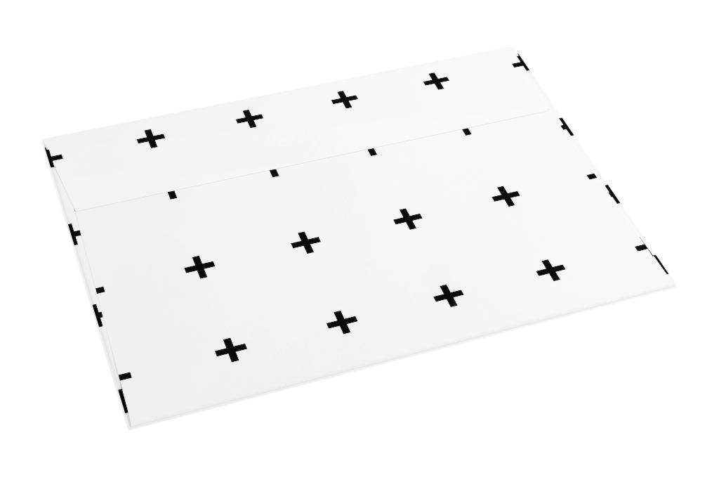 Envelope 1100 — Back, closed with flap mockup surface