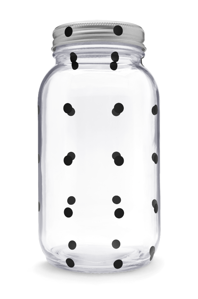 Jar 1346 — Glass, closed mockup surface