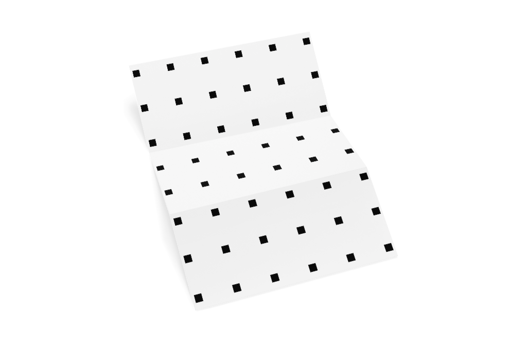 Brochure 1287 — Z-fold, open mockup surface