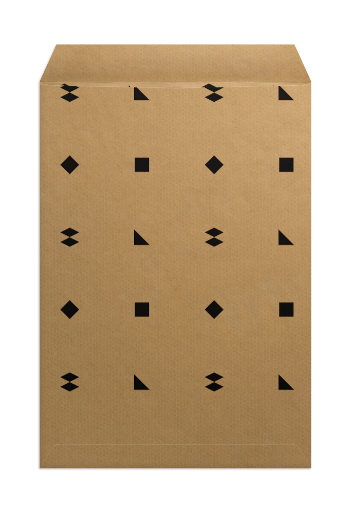 Envelope 1146 — Kraft, back, open mockup surface
