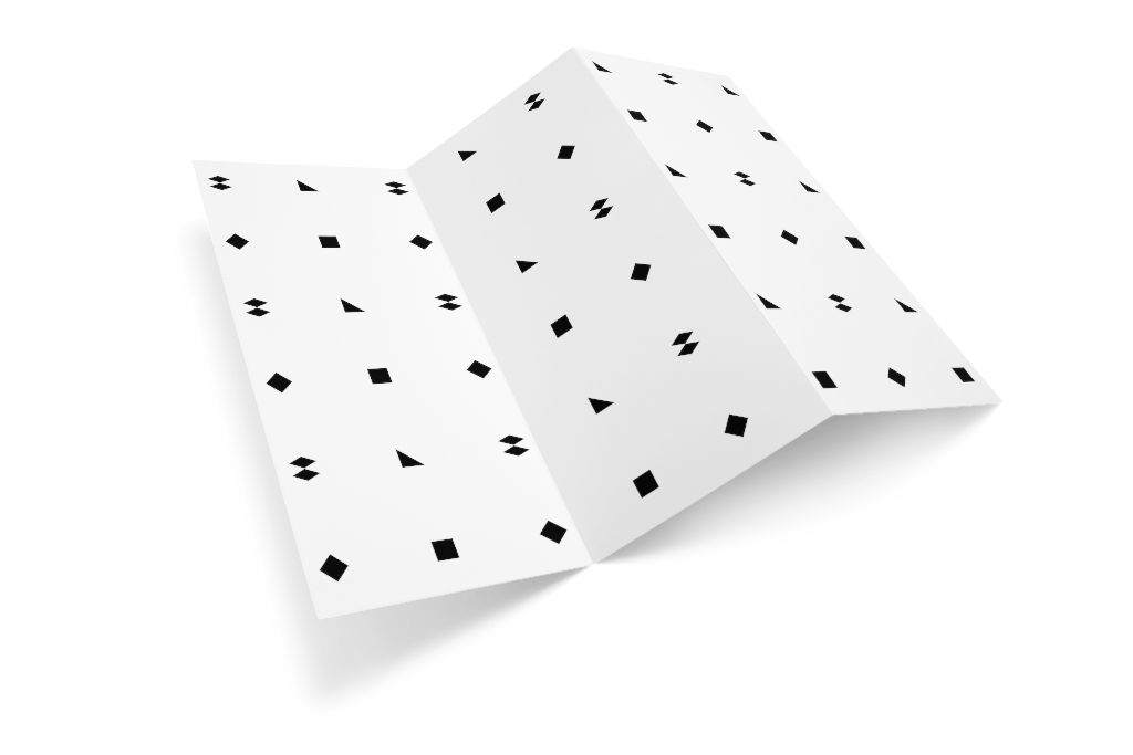 Brochure 0317 — Z-fold, unfolded mockup surface