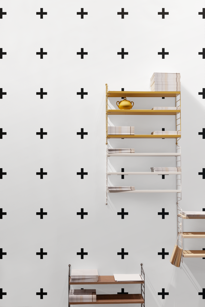 Wall 1461 — With shelves mockup surface