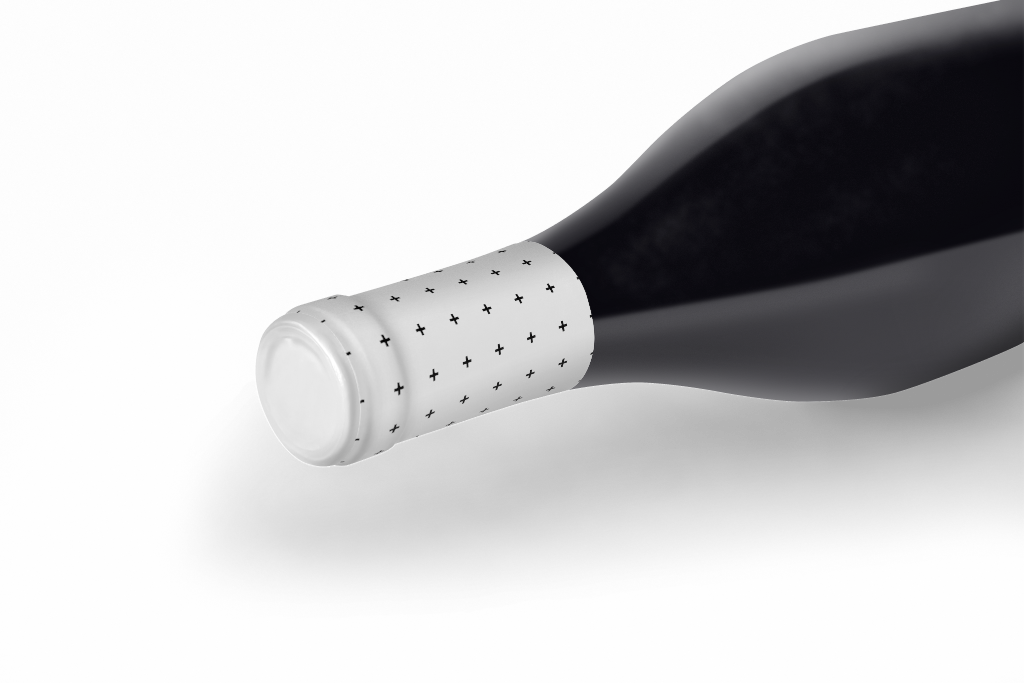 Bottle 1996 — Wine, cap foil mockup surface