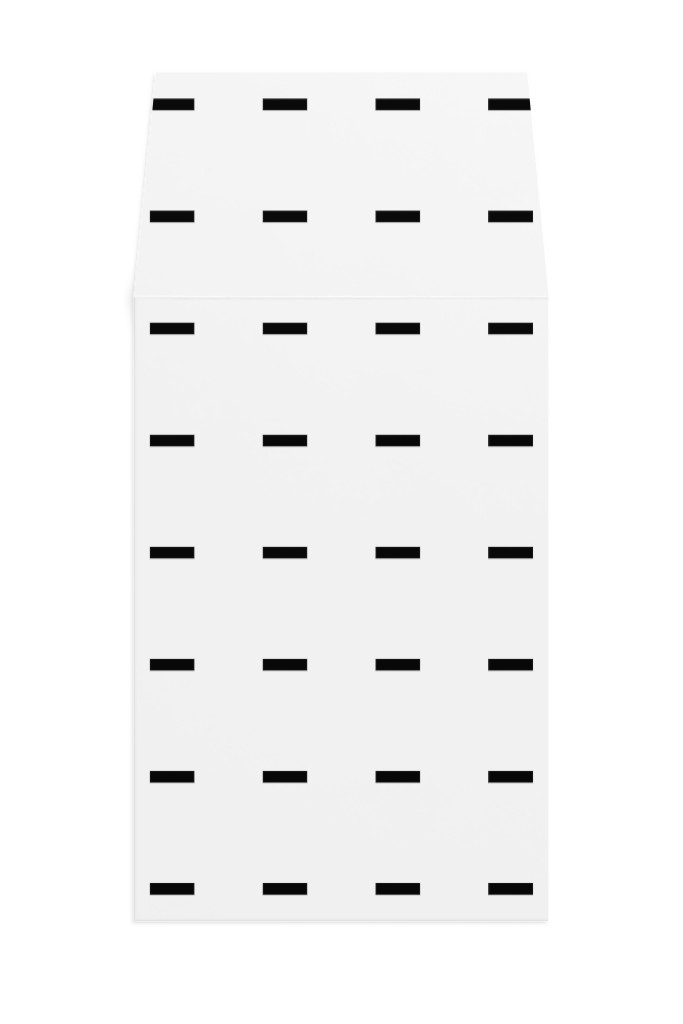 Envelope 1232 — Front, open mockup surface