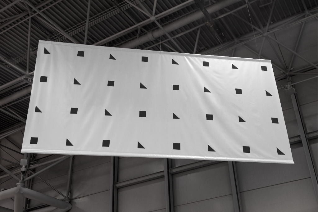 Banner 1575 — Trade Show, Hanging mockup surface