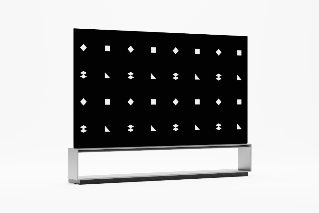 Display 2590 — TV, 88-inch, on stand mockup surface