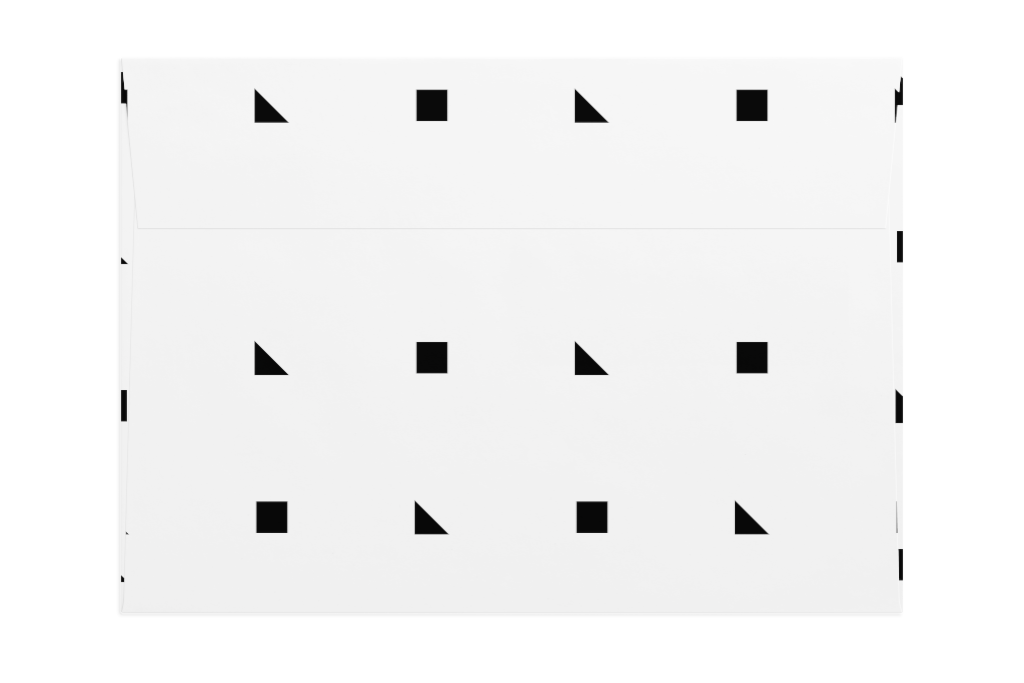 Envelope 1213 — Back, closed with flap mockup surface