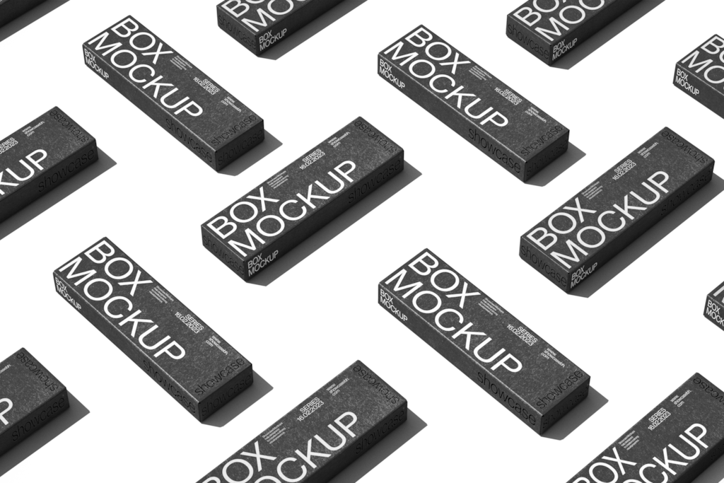 SB_03_Box Mockup — Multiple, laying mockup surface