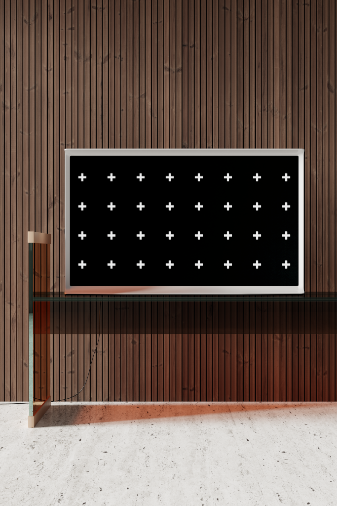 Display 2494 — TV, 55-inch, on table mockup surface