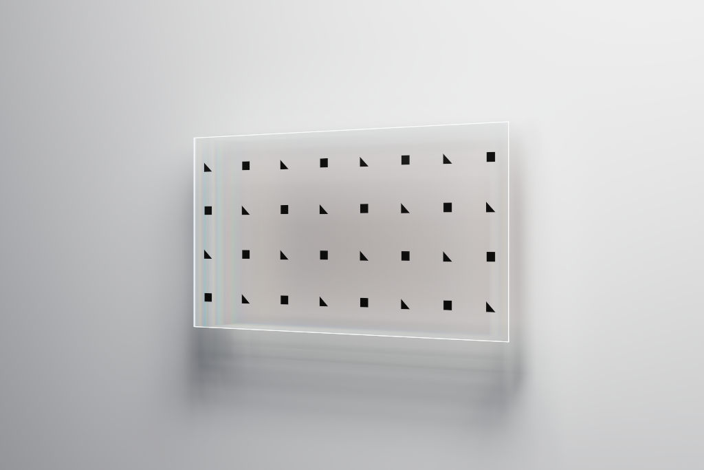 Display 2603 — TV, 70-inch, transparent mockup surface