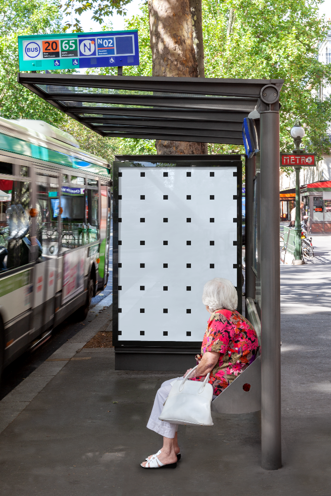 Poster 1884 — Bus stop shelter mockup surface
