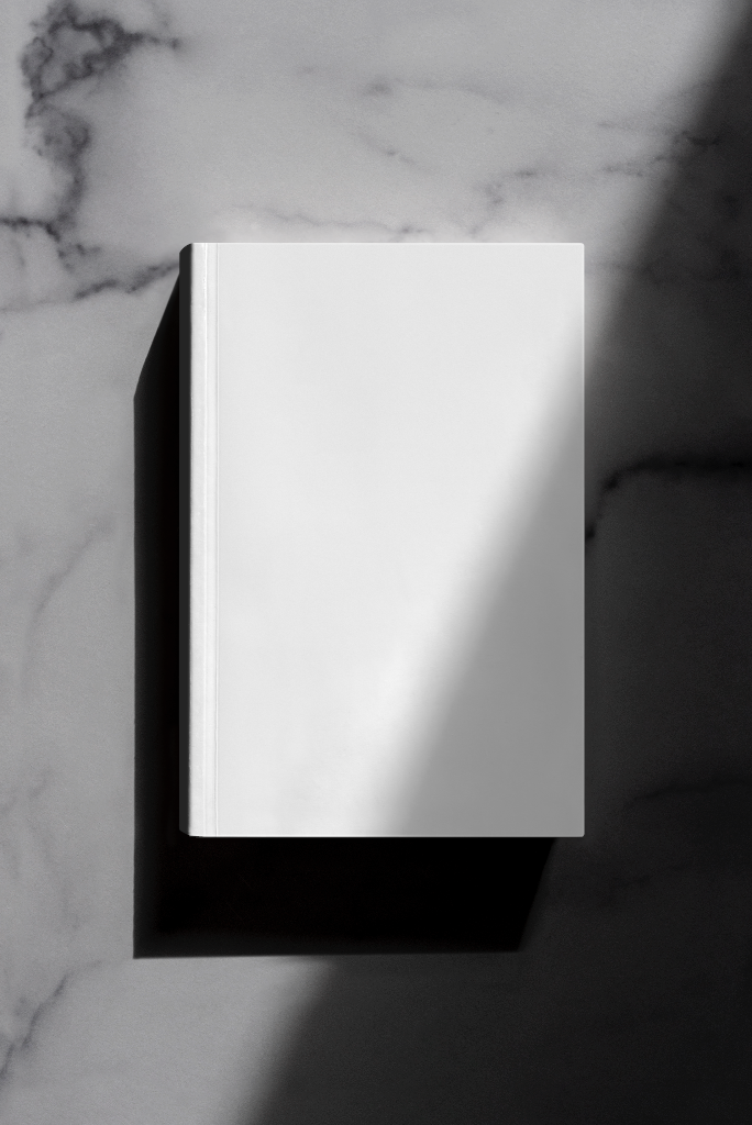 Book 2375 — Softcover, closed mockup surface